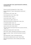 OTPS EXAM PREP TEST QUESTIONS WITH VERIFIED ANSWERS