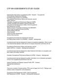 OTP MH ASSESSMENTS STUDY GUIDE