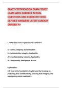 GFACT CERTIFICATION EXAM STUDY &NewLine;EXAM WITH CORRECT ACTUAL &NewLine;QUESTIONS AND CORRECTLY WELL &NewLine;DEFINED ANSWERS LATEST ALREADY &NewLine;GRADED A&plus; 