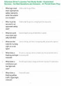 Arkansas Driver&rsquo;s License Test Study Guide - Guaranteed Success - Verified Questions and Answers - A&plus; Permit Exam Prep