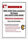 WGU D204 Data Analytics OA Exam &ndash; Complete Study Guide