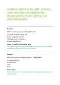 ASMIRT MRI ACCREDITATION EXAM &ndash; VERSION 2 &NewLine;LATEST 2026 UPDATE 100 QUESTIONS AND &NewLine;DETAILED VERIFIED ANSWERS FROM ACTUAL &NewLine;EXAMS TEST GRADE A&plus;  