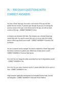 PL &ndash; 900 EXAM QUESTIONS WITH CORRECT ANSWERS