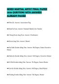 MIXED MARTIAL ARTIST ACTUAL TEST&NewLine;PAPER 2026 QUESTIONS WITH SOLUTIONS&NewLine;GRADED A&plus;