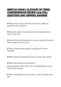 MMSC436 EXAM 1 CERTIFICATION REVIEW&NewLine;2026 QUESTIONS WITH SOLUTIONS&NewLine;GRADED A&plus;