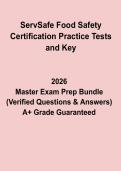 ServSafe Food Safety Certification Practice Tests with Answer Key PDF