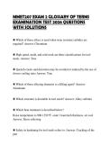 MMET207 EXAM 2 GLOSSARY OF TERMS&NewLine;EXAMINATION TEST 2026 QUESTIONS&NewLine;WITH SOLUTIONS