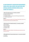 M-100 COMMUNITY ASSOCIATION MANAGEMENT &NewLine;EXAM LATEST 2026 UPDATE 100 QUESTIONS AND &NewLine;DETAILED VERIFIED ANSWERS FROM ACTUAL &NewLine;EXAMS TEST GRADE A&plus; 