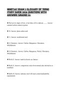 MMET207 EXAM 2 GLOSSARY OF TERMS&NewLine;EXAM SCRIPT 2026 COMPLETE QUESTIONS&NewLine;AND CORRECT ANSWERS