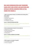 NSG 3180 COMMUNICATION AND TEAMWORK &NewLine;EXAM LATEST 2026 UPDATE 100 QUESTIONS AND &NewLine;DETAILED VERIFIED ANSWERS FROM ACTUAL &NewLine;EXAMS TEST GRADE A&plus; 