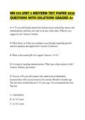 MN 576 UNIT 5 MIDTERM ACTUAL PAPER&NewLine;2026 QUESTIONS WITH COMPLETE&NewLine;SOLUTIONS GRADED A&plus;