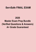 ServSafe Final Exam Questions and Answers Practice Test PDF