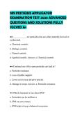 MN PESTICIDE APPLICATOR ACTUAL&NewLine;EXAM PAPER 2026 FULL QUESTIONS AND&NewLine;CORRECT ANSWERS GRADED A&plus;