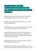 MODERN DENTAL ASSISTING FINAL&NewLine;PAPER EXAM 2026 PRACTICE SOLUTION&NewLine;TESTED QUESTIONS AND ANSWERS&NewLine;GRADED A&plus;&NewLine;