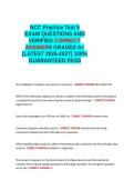 NCC Practice Test 5 QUESTIONS AND VERIFIED CORRECT ANSWERS GRADED A&plus; -LATEST 2026-2027- 100- GUARANTEED PASS&period;docx&NewLine;&NewLine;