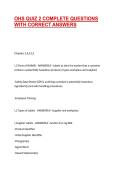 OHS QUIZ 2 COMPLETE QUESTIONS WITH CORRECT ANSWERS
