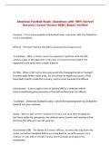 Football Exam Questions with 100&percnt; Correct Answers &vert; Latest Version 2026 &vert; Expert Verified 