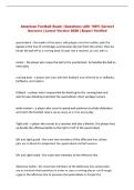 Football Exam Questions with 100&percnt; Correct Answers &vert; Latest Version 2026 &vert; Expert Verified 