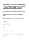 MOLECULAR BIOLOGY OF THE CELL 7TH&NewLine;EDITION EXAMINATION TEST 2026 FULL&NewLine;QUESTIONS AND ACCURATE SOLUTIONS&NewLine;GRADED A&plus;