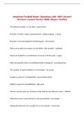 Football Exam Questions with 100&percnt; Correct Answers &vert; Latest Version 2026 &vert; Expert Verified 