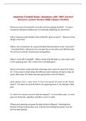Football Exam Questions with 100&percnt; Correct Answers &vert; Latest Version 2026 &vert; Expert Verified 
