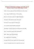 Football Exam Questions with 100&percnt; Correct Answers &vert; Latest Version 2026 &vert; Expert Verified 