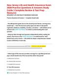 New Jersey Life and Health Insurance Exam 2026 Practice Questions & Answers Study Guide &vert; Complete Review & Test Prep Resource