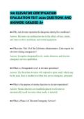 100 ELEVATOR CERTIFICATION&NewLine;EVALUATION TEST 2026 QUESTIONS AND&NewLine;ANSWERS GRADED A&plus;