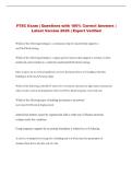 FSRT   Exam Questions with 100&percnt; Correct Answers &vert; Latest Version 2026 &vert; Expert Verified 