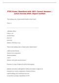 FTEC Exam Questions with 100&percnt; Correct Answers &vert; Latest Version 2026 &vert; Expert Verified 