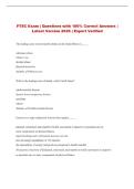 FTEC Exam Questions with 100&percnt; Correct Answers &vert; Latest Version 2026 &vert; Expert Verified 