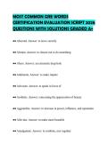 MOST COMMON GRE WORDS TEST PAPER&NewLine;2026 STUDY GUIDE QUESTIONS AND&NewLine;ANSWERS&NewLine;