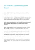 PSY 657 Exam 1 Questions With Correct Answers