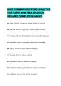 MOST COMMON GRE WORDS&NewLine;COMPREHENSIVE PAPER 2026 ACTUAL&NewLine;SOLUTIONS ALREADY PASSED GRADED A&plus;