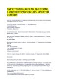 FNP FITZGERALD EXAM QUESTIONS & CORRECT PASSED 100&percnt; UPDATED VERSION