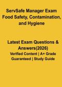 ServSafe Manager Exam&colon; Food Safety&comma; Contamination & Hygiene Study Guide PDF