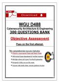 WGU D488 Cybersecurity Architecture and Engineering Objective Assessment &ndash; Complete Study Guide 