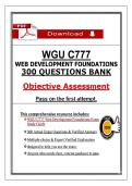 WGU C777 Web Development Applications Objective Assessment &ndash; Complete Study Guide 