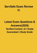 ServSafe Exam Review 2026 &ndash; Complete Study & Revision Guide PDF