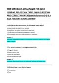 Davis Advantage for Basic Nursing &lpar;3rd Edition&rpar; by Treas&colon; Practice Exam Guide &lpar;Original Questions & Answers&rpar;