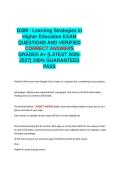 D389 - Learning Strategies in Higher Education QUESTIONS AND VERIFIED CORRECT ANSWERS GRADED A&plus; -LATEST 2026-2027- 100- GUARANTEED PASS&period;docx&NewLine;&NewLine;