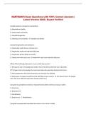 Hartman  Exam Questions with 100&percnt; Correct Answers &vert; Latest Version 2026 &vert; Expert Verified 