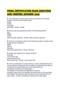 FINRA CERTIFICATION EXAM QUESTIONS AND VERIFIED ANSWERS 2026&period;&NewLine;&NewLine;