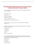 Histology Exam Questions with 100&percnt; Correct Answers &vert; Latest Version 2026 &vert; Expert Verified