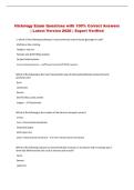 Histology Exam Questions with 100&percnt; Correct Answers &vert; Latest Version 2026 &vert; Expert Verified