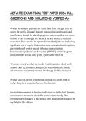 ABFM ITE EXAM FINAL TEST PAPER 2026 FULL&NewLine;QUESTIONS AND SOLUTIONS VERIFIED A&plus;&NewLine;