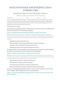 Davis Advantage for Maternal-Child Nursing Care &vert; 2026 Comprehensive Exam Set with Full Solutions &lpar;OB&sol;Pediatric&sol;Newborn&rpar;