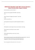 IHOP Exam Questions with 100&percnt; Correct Answers &vert; Latest Version 2026 &vert; Expert Verified