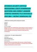 OFFENSIVE SECURITY CERTIFIED &NewLine;PROFESSIONAL &lpar;OSCP&rpar; EXAMINATION &NewLine;QUESTIONS AND CORRECT ANSWERS &NewLine;&lpar;VERIFIED ANSWERS&rpar; PLUS RATIONALES &NewLine;2026 Q&A &vert; INSTANT DOWNLOAD PDF 