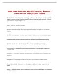 IHOP Exam Questions with 100&percnt; Correct Answers &vert; Latest Version 2026 &vert; Expert Verified
